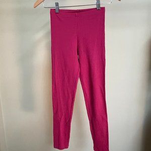 Tea Collection Ribbed Pink Leggings Girl Size 12 NWT